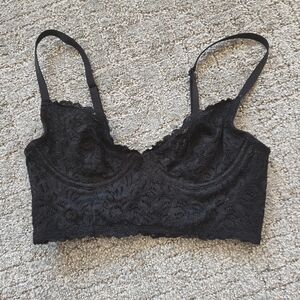 Elegant Black Lace Bralette